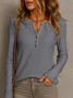V Neck Casual Cotton T-Shirt