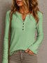 V Neck Casual Cotton T-Shirt