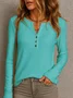 V Neck Casual Cotton T-Shirt
