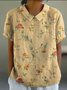 Women's Short Sleeve T-shirt Summer Color1 Geometric Printing Stand Collar Daily Going Out Casual Top