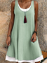 Women's Loose Casual Round Neck Vest Dress