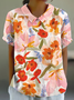Women's Short Sleeve T-shirt Summer Color1 Geometric Printing Stand Collar Daily Going Out Casual Top