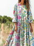 Gradient Pattern Loose Casual Dress
