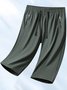 New Summer Couple High Elastic Ice Silk Quick-drying High Quality Sweat-inducing Versatile Loose Anti-ultraviolet Fitness Cropped Pants