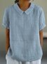 Women's Short Sleeve T-shirt Summer Color1 Geometric Printing Stand Collar Daily Going Out Casual Top