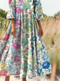 Gradient Pattern Loose Casual Dress