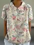 Women's Short Sleeve T-shirt Summer Color1 Geometric Printing Stand Collar Daily Going Out Casual Top