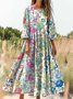 Gradient Pattern Loose Casual Dress