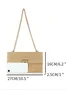 Holiday Style Multi-compartment Metal Chain Flip Cover Twist Lock Straw Bag Shoulder Bag Chain Lock Women Bag