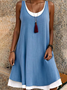 Women's Loose Casual Round Neck Vest Dress