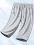 New Summer Couple High Elastic Ice Silk Quick-drying High Quality Sweat-inducing Versatile Loose Anti-ultraviolet Fitness Cropped Pants