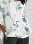 Women's Half Sleeve T-shirt Summer White Floral Crew Neck Daily Going Out Casual Top