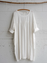 Casual Crew Neck Plain Regular Fit Dress With No