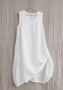 Linen Plain Casual Regular Fit Dress With No
