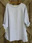 Regular Fit Striped Crew Neck Casual Shirt