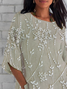Women's Half Sleeve T-shirt Summer As Picture Floral Crew Neck Daily Going Out Casual Top