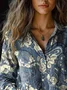 Shawl Collar Ethnic Ethnic Loose Shirt