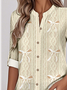 Women's Printed Stand Collar Long Sleeve Shirt