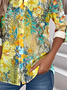 Women's Printed Stand Collar Long Sleeve Shirt