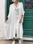 Casual Plain V Neck Maxi Dress