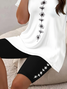 Women's Printing Floral Daily Going Out Two-Piece Set Black-white Casual Summer Top With Pants Matching Set