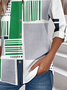 Women's Printed Stand Collar Long Sleeve Shirt