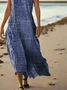 Women's Vintage Sleeveless V-Neck Dress