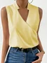 Elegant Regular Fit Cotton V Neck Tank Top
