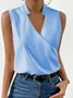 Elegant Regular Fit Cotton V Neck Tank Top