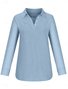 Women's Long Sleeve Casual Half-Open Shirt
