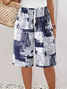 Women's  H-Line Straight Pants Daily Going Out Pants Blue Casual Printing Abstract Summer Pants