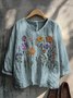 Casual V Neck Long Sleeve T-Shirt