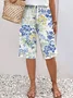 Women's  H-Line Straight Pants Daily Going Out Pants White Casual Printing Floral Summer Pants