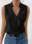 Elegant Regular Fit Cotton V Neck Tank Top