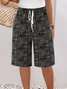 Women's  H-Line Straight Pants Daily Going Out Pants Black Casual Printing Abstract Summer Pants
