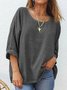 Casual V Neck Long Sleeve T-Shirt
