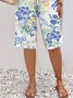 Women's  H-Line Straight Pants Daily Going Out Pants White Casual Printing Floral Summer Pants