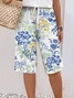 Women's  H-Line Straight Pants Daily Going Out Pants White Casual Printing Floral Summer Pants
