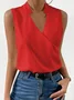 Elegant Regular Fit Cotton V Neck Tank Top