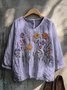 Casual V Neck Long Sleeve T-Shirt