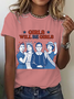 Girl Will Be Girls Patriotic Feminist 4th Of July Cotton T-Shirt