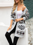 Ethnic Casual Hoodie Loose Cardigan