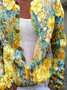 Loose Crew Neck Knitted Vintage Cardigan