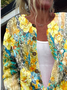 Loose Crew Neck Knitted Vintage Cardigan