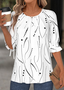 Abstract Polka Dots Regular Fit Casual Crew Neck Casual Shirt