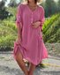 Casual V Neck Dress With No
