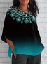 Women's Short Sleeve T-shirt Summer  Plain Printing V Neck Daily Going Out Casual Top