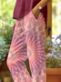 Women's  H-Line Baggy Pants Daily Going Out Pants Pink Casual Printing Abstract Spring/Fall Pants
