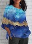 Women's Short Sleeve T-shirt Summer  Plain Printing V Neck Daily Going Out Casual Top