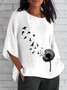 Women's Short Sleeve T-shirt Summer  Plain Printing V Neck Daily Going Out Casual Top